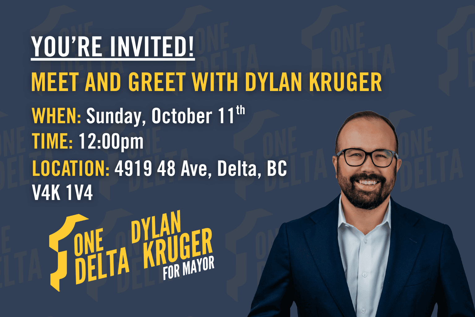 Oct 11th — Meet and Greet with One Delta and Dylan Kruger